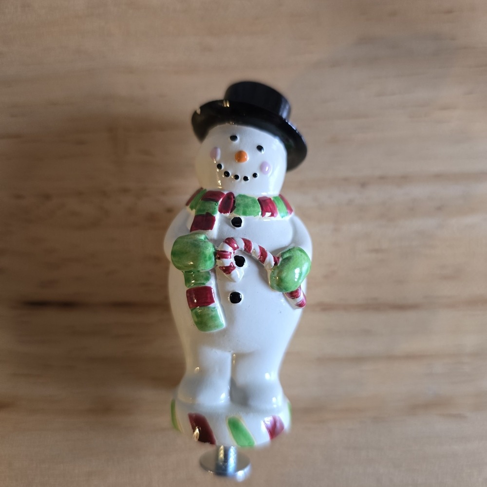 Longaberger Bluster Knob Holiday Snowman‎ Christmas Winter